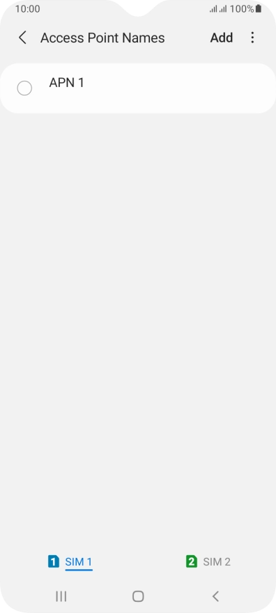 Press the required SIM.