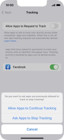 If you turn off the function, press the required setting. If you turn off the function, press the required setting.