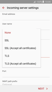 Press None to turn off the function.