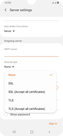 Press None to turn off the function.