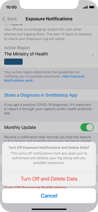 Press Turn Off and Delete Data.