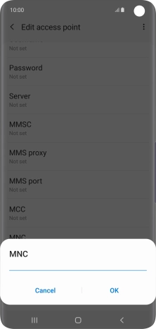 Key in 01 and press OK.