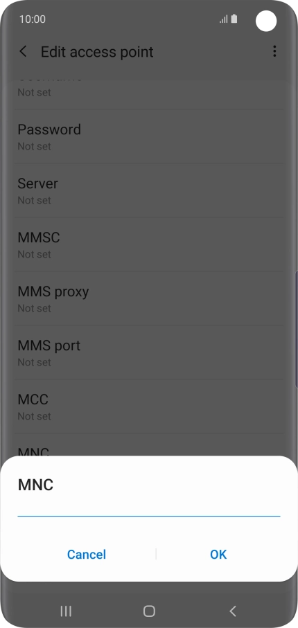 Key in 01 and press OK.