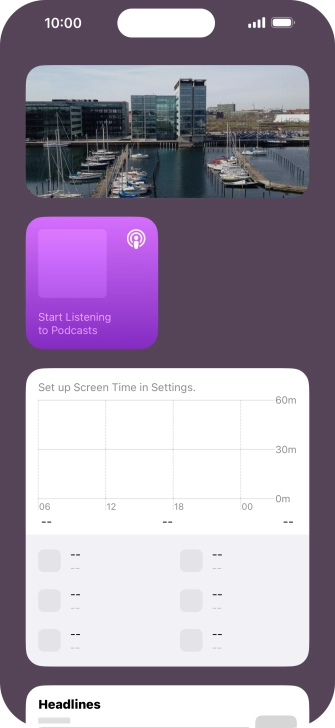 Press and hold the required Widget Stack.