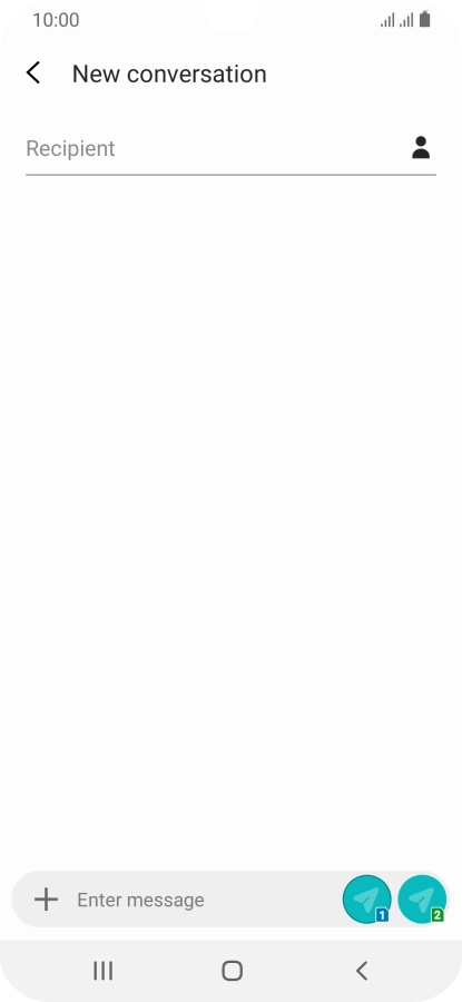 Press the search field and key in the first letters of the recipient's name.
