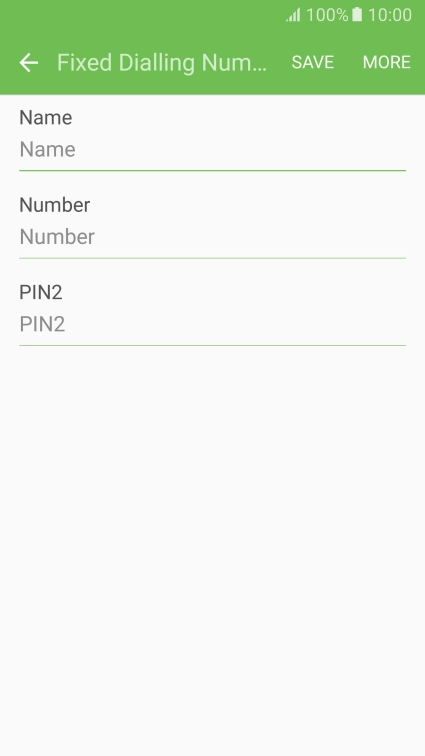 Press Name and key in the required name.