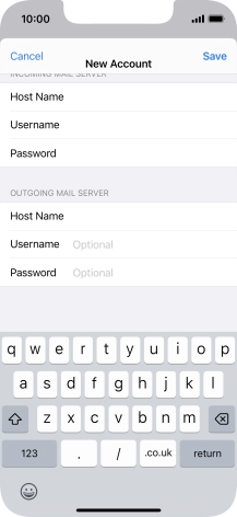 Press Save. Your email account has now been set up. To select more settings for incoming and outgoing server, proceed with the following steps.