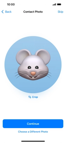 Follow the instructions on the screen to customise the selected picture and press Continue.