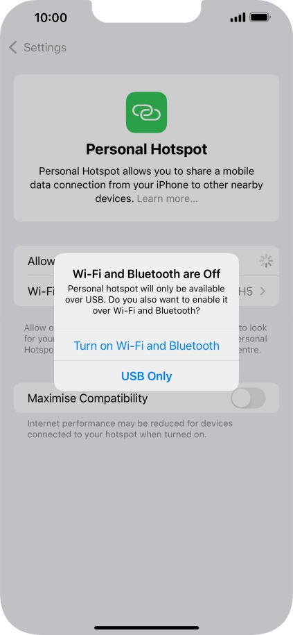 If Wi-Fi is turned off, press Turn on Wi-Fi and Bluetooth.