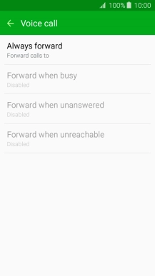 Press the required divert type.
