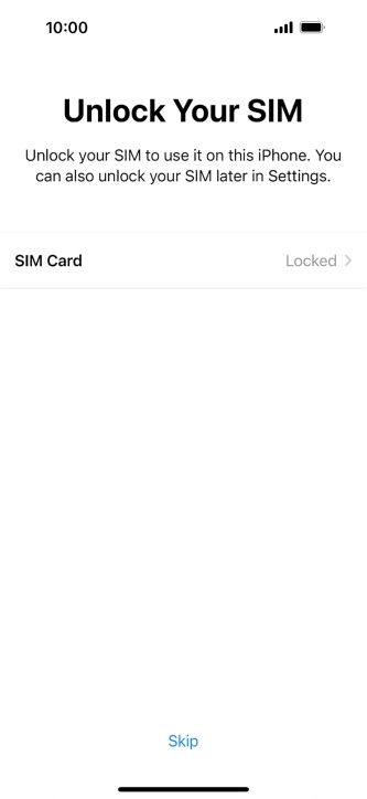 Press SIM Card.