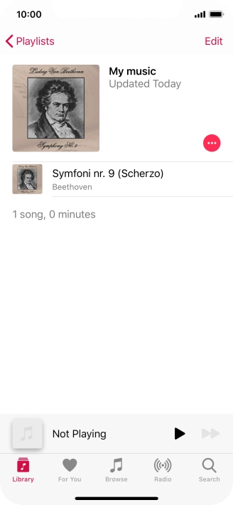 Go to the required category or playlist and press the required audio file.