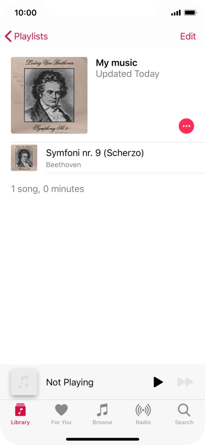 Go to the required category or playlist and press the required audio file.