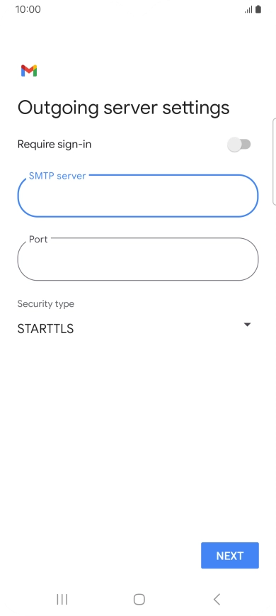 Press the field below 