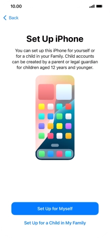 Press Set Up for Myself.