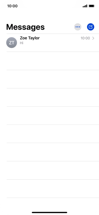 Press the new message icon. Press the new message icon.