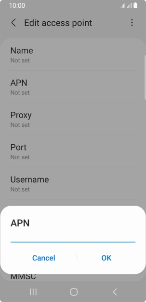 Key in mms.vodafone.net and press OK. Key in mms.vodafone.net and press OK.