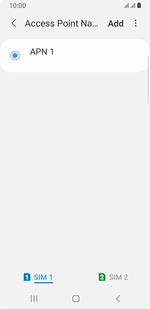 Press the required SIM. Press the required SIM.