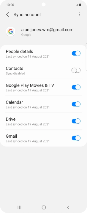 Press the indicator next to 