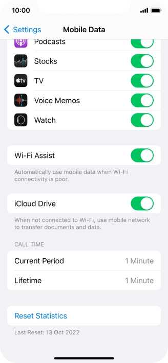 Press the indicator next to 