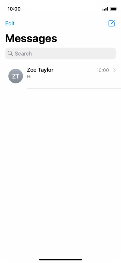 Press the new message icon. Press the new message icon.