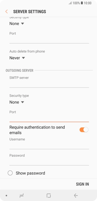 Press the indicator next to 