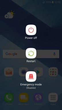 Press Power off. Press Power off.