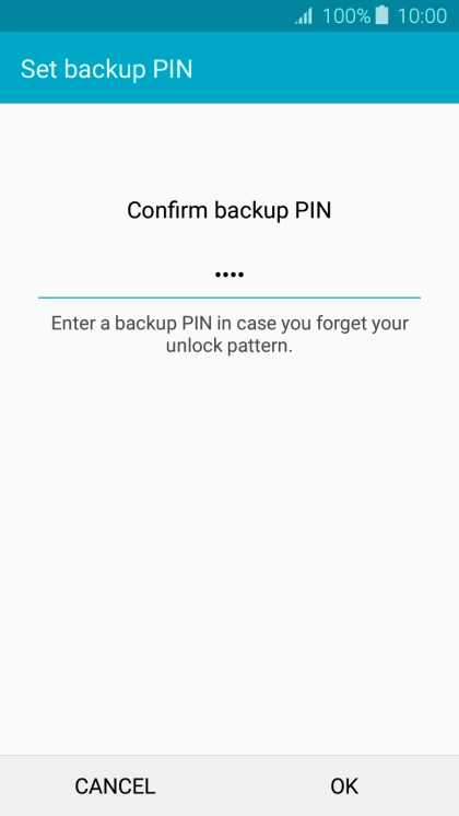 Key in the PIN again and press OK. Key in the PIN again and press OK.