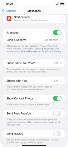 Press the indicator next to 