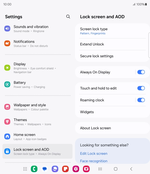 Press Screen lock type and key in the additional phone lock code you created earlier.