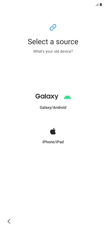 Press the required setting and follow the instructions on the screen to transfer the content from another phone. Press the required setting and follow the instructions on the screen to transfer the content from another phone.