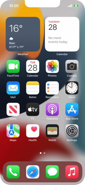 When the battery charging icon is displayed, the battery is charging.