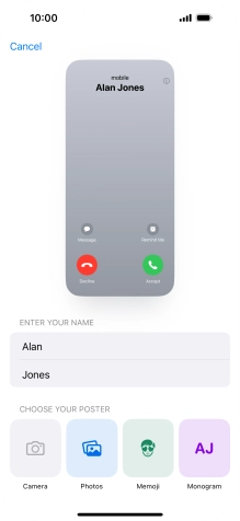 Press the required category and follow the instructions on the screen to select and save the required picture to your Contact Poster. Press the required category and follow the instructions on the screen to select and save the required picture to your Contact Poster.