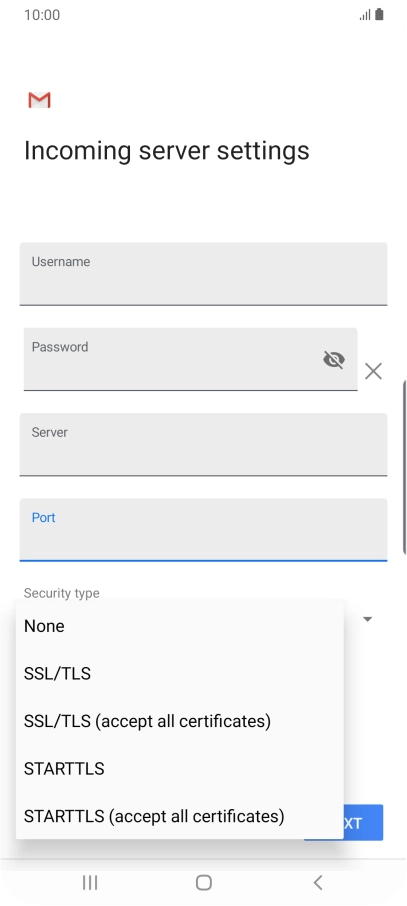 Press None to turn off the function.