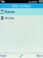 Select Name and press the Left selection key.