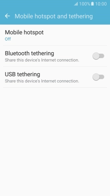 Press Mobile hotspot.