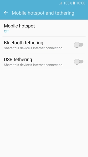 Press Mobile hotspot.