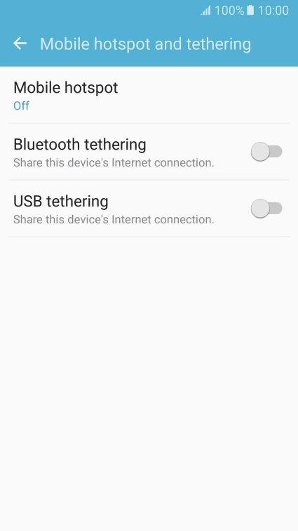 Press Mobile hotspot.