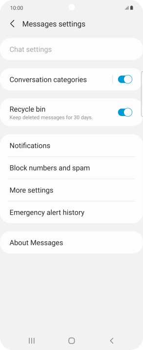 Press More settings. Press More settings.