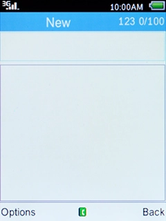 Select the search field and press the Navigation key.