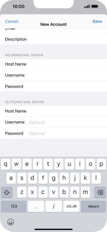 Press Save. Your email account has now been set up. To select more settings for incoming and outgoing server, proceed with the following steps.