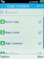 Press the Left selection key.