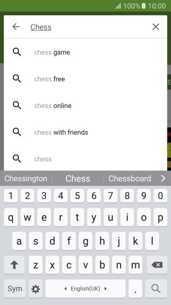Key in the name or subject of the required app and press the search icon.