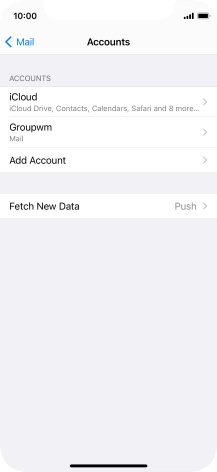 Press the name of the email account you've just set up.