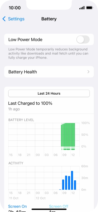 Press Battery Health.