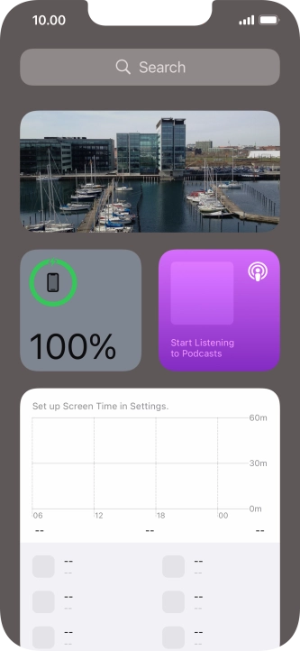 Slide your finger upwards on the screen.