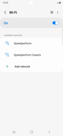 Press the menu icon.