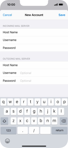Press Save. Your email account has now been set up. To select more settings for incoming and outgoing server, proceed with the following steps.