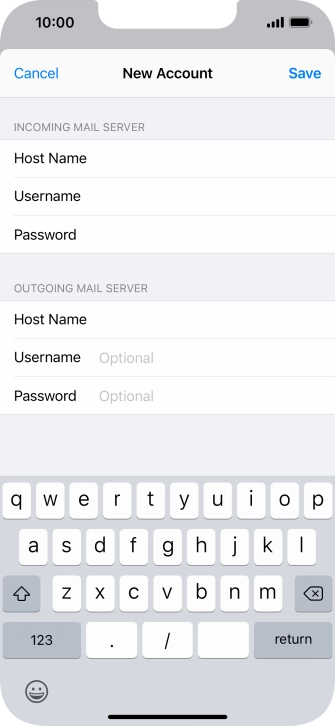 Press Save. Your email account has now been set up. To select more settings for incoming and outgoing server, proceed with the following steps.