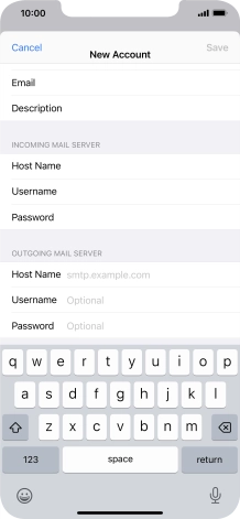Press Host Name and key in mail.vodafone.ie.